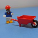 Lego City Man Minifigure With Wheelbarrow Accessory