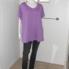 XERSION Women's Short Sleeve V-Neck Workout Shirt Size 3X Pink Heather