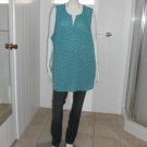 Worthington Woman Green & Black Sleeveless Blouse Size 3X