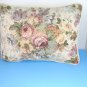Pale Beige Beautiful Rose Floral Garland Needlepoint Throw Pillow