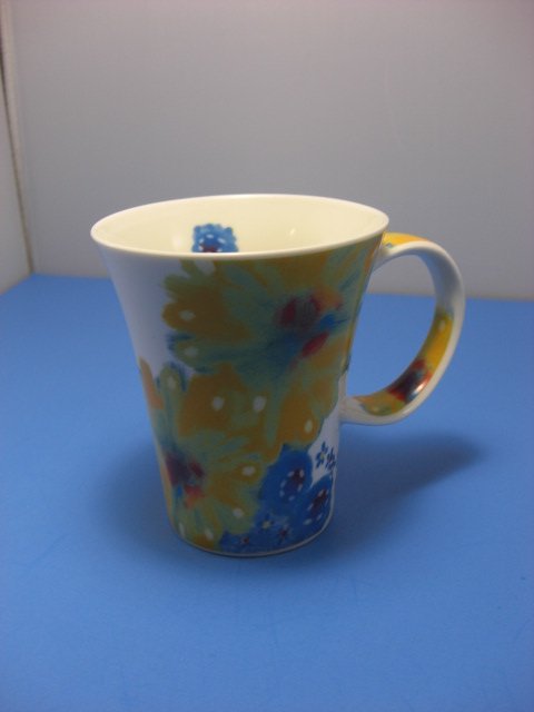 Starbucks 2006 Ceramic Floral Mug Rosenthal Style Handle
