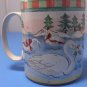 222 Fifth Ceramic Mug Twelve Days of Christmas 7 Swans Swimming