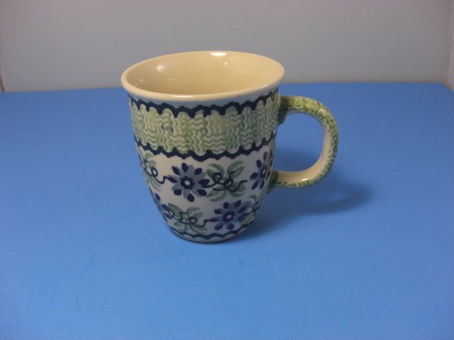 Manufaktura Boleslawcu Polish Pottery Mug Flowers #103