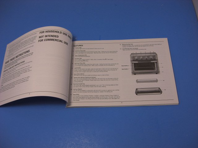 CUISINART TOA-60 Air Fryer Toaster Oven Instruction & Recipe Booklet ...