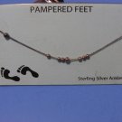 Sterling Silver Anklet NWT Pampered Feet