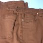 Catherines Women Pants 20W Sateen Brown Stretch Straight Leg