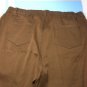 Catherines Women Pants 20W Sateen Brown Stretch Straight Leg