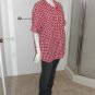 TOMMY HILFIGER Womens Red Plus Plaid Short Sleeve Collared Button-Up Top Size 1X
