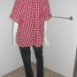 TOMMY HILFIGER Womens Red Plus Plaid Short Sleeve Collared Button-Up Top Size 1X