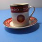 Medusa Red Gold Demitasse Espresso Coffee Tea Cup/Saucer
