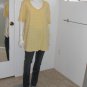 Catherines Yellow Stripes Stretch Knit Top Size 0X