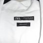 ZARA Men Shirt White Button Down Shirt Sz. XL Short Sleeves New With Tags