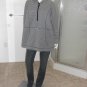 Catherines Black/White Stripes Half Zip Up Soft Stretch Hooded Jacket Sz 1XWP (18-20WP)