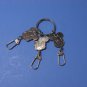 Three Faces Mickey Mouse Disney Silver Toned Metal Keychain