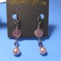 Cookie Lee Pearl Crystal Flower Drop Dangle Earrings New on Card Faux