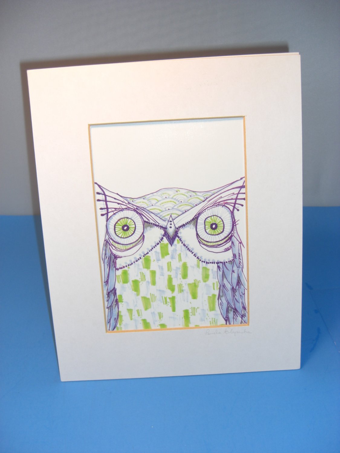 Colorful Owl Art Print by Pamela Alejandra