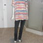 KAREN SCOTT Woman Scoop-Neck Short-Sleeve Horizontal Stripes Top Stretch Knit Top Size 2X