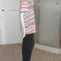 KAREN SCOTT Woman Scoop-Neck Short-Sleeve Horizontal Stripes Top Stretch Knit Top Size 2X
