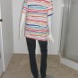 KAREN SCOTT Woman Scoop-Neck Short-Sleeve Horizontal Stripes Top Stretch Knit Top Size 2X