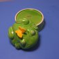 Enesco Happy Frog Butterfly Ceramic Lid Covered Box