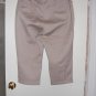 Catherines Sateen Stretch Womens 16W Capri Beige Cotton Blend Zip Elastic Waist