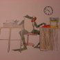 Frog Office Business Manager Drawing Print by B. Garlick