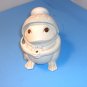 Fitz & Floyd Frog in Bonnet String & Scissors Holder from 1978
