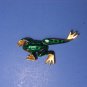 Long Legged Green Enamel Tree Frog Gold Tone Brooch