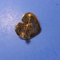 Green Lilly Pad Frog Gold Tone Pin Brooch