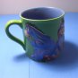 Eeyore Coffee Mug Disney Store Embossed 3D Blue Green 20 oz Winnie Pooh Jumbo