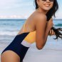 Women's Colorblock Tummy Control Crossback One-Piece