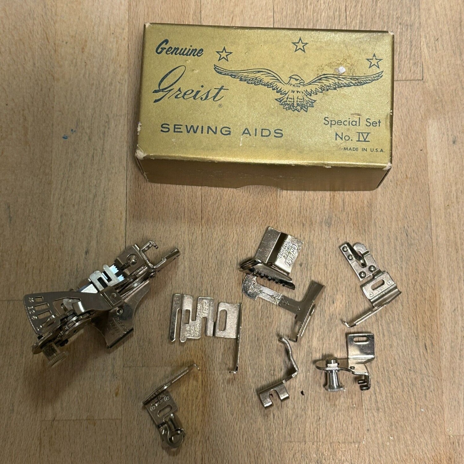 Vintage Greist Sewing Aids Special Set No. IV Sewing Machine Attachments