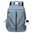 student's korean style simple backpack 9399 Blue with pendant