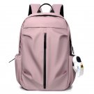 student's korean style simple backpack 9399 Pink with pendant