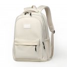 student's korean style simple backpack Natural White