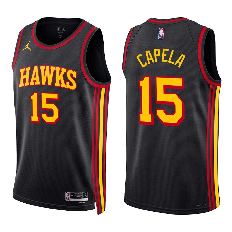 #15 Clint Capela Black Atlanta Hawks Stitched Jersey