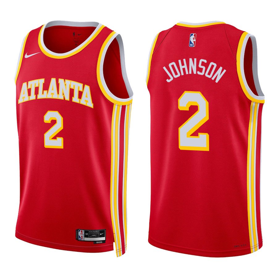 #2 Joe Johnson Red Atlanta Hawks Stitched Jersey