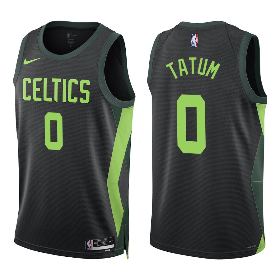 #0 Jayson Tatum Black City Boston Celtics Stitched Jersey