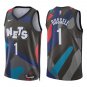 #1 D'Angelo Russell Black City Brooklyn Nets Stitched Jersey