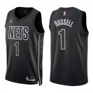 #1 D'Angelo Russell Black Statement Brooklyn Nets Stitched Jersey