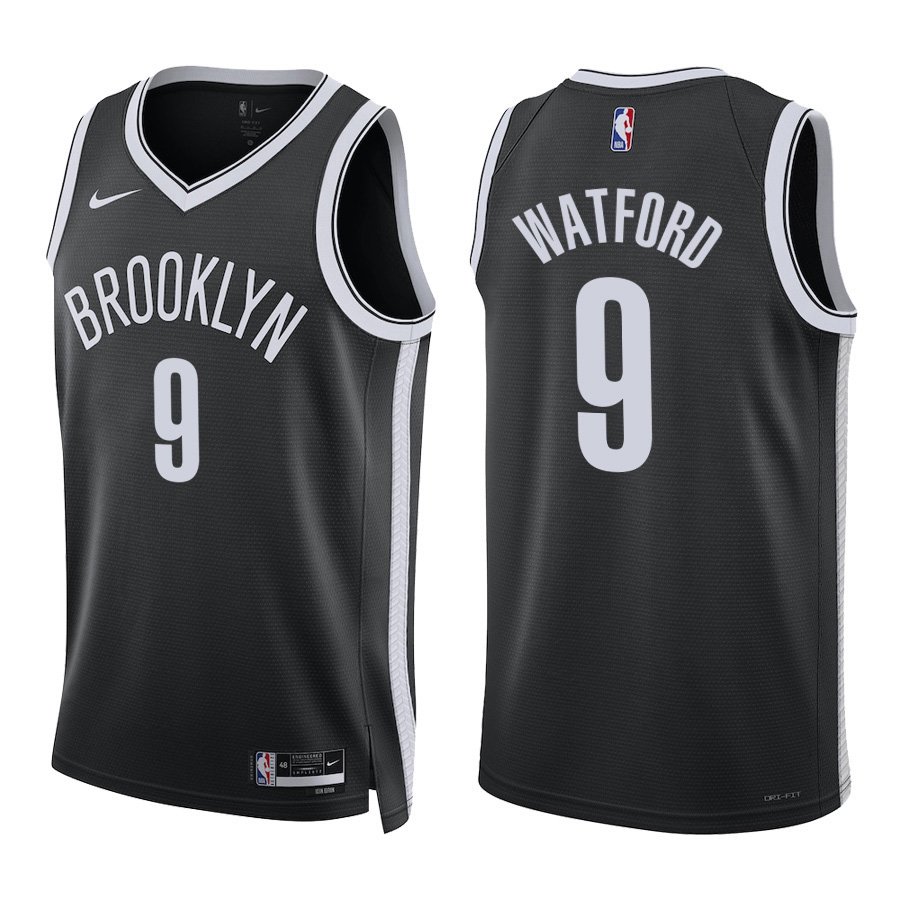 #9 Trendon Watford Black Brooklyn Nets Stitched Jersey