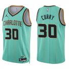 #30 Dell Curry Teal City Charlotte Hornets Stitched Jersey