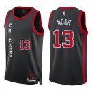 Chicago Bulls #13 Joakim Noah Black City Stitched Jersey