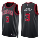 Chicago Bulls #3 Josh Giddey Black Stripes Stitched Jersey
