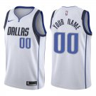 Dallas Mavericks #00 Custom Name And Number White Stitched Jersey