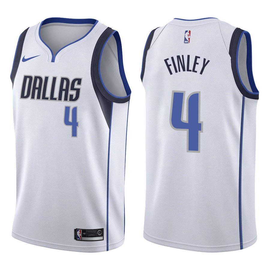 Dallas Mavericks #4 Michael Finley White Stitched Jersey