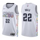 Denver Nuggets #22 Zeke Nnaji White City Stitched Jersey