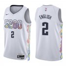 Denver Nuggets #2 Alex English White City Stitched Jersey