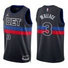 Detroit Pistons #3 Ben Wallace Black Statement Stitched Jersey