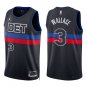 Detroit Pistons #3 Ben Wallace Black Statement Stitched Jersey